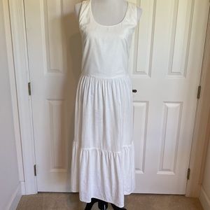 TAHARI linen maxi-dress